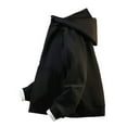 thumbnail image 2 of Momasggi Big and Tall Hoodies for Men Half Zip Pullover Tops Baggy Long Sleeve Hooded Sweatshirts Fashion Solid Color Hoodie with Pockets Black 3XL, 2 of 4