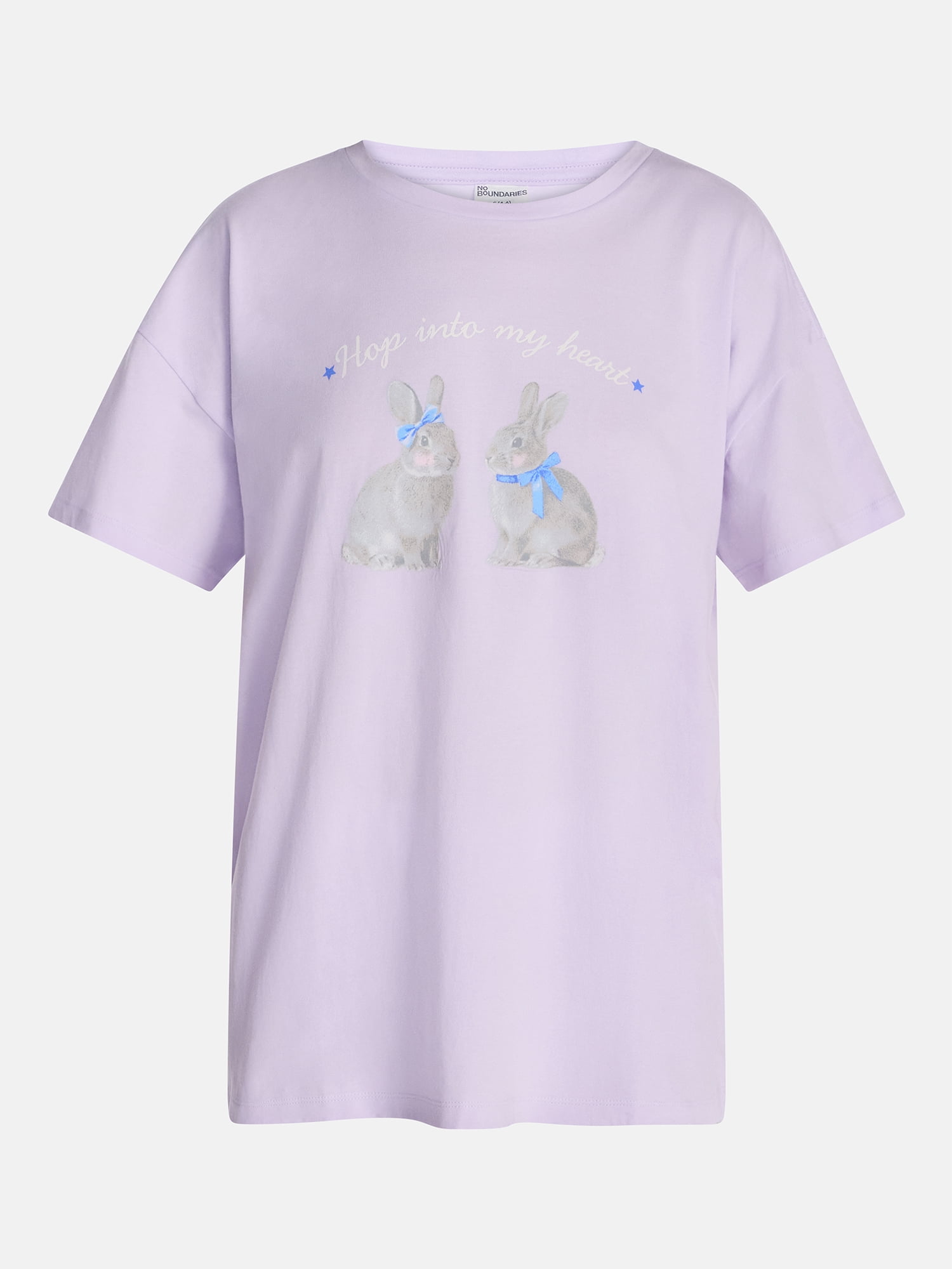 No Boundaries Sleepwear Oversized Graphic Cotton Tee, Women’s and Women’s Plus XXS-3X