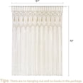 thumbnail image 6 of Mkono Macrame Doorway Curtains Boho Cotton String Window Curtain, 70"L x 51"W Wedding Party Backdrop, Off White, 6 of 6