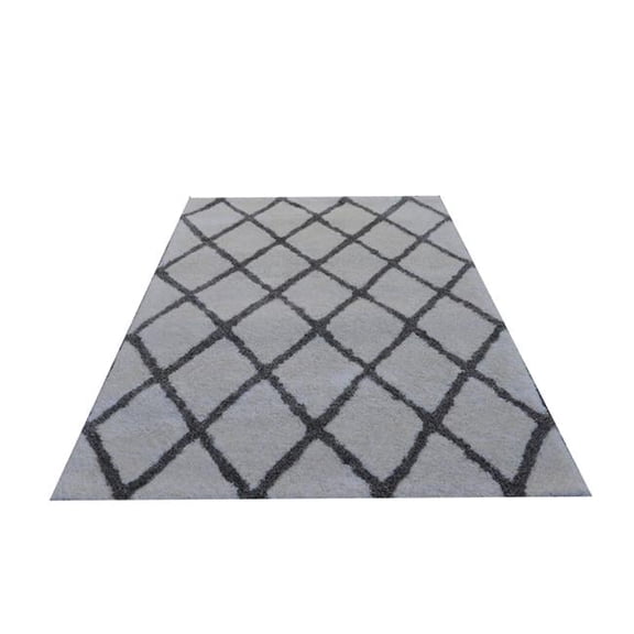 Noble House MORO2027999 7 ft. 9 in. x 9 ft. 9 in. Moro Rug, Cream & Grey