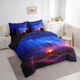 thumbnail image 2 of Manfei Desert Campfire King Bedding 7pcs,Gradient Starry Sky King Bed in a Bag,Blue Purple, 2 of 6