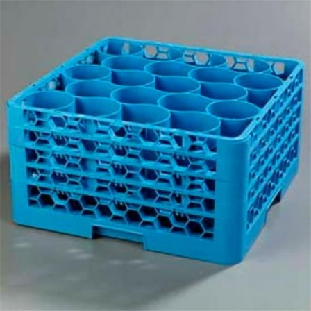 RW20-314 - Opticlean Newave 20-Compartment Glass Rack with 4 Extenders, Blue
