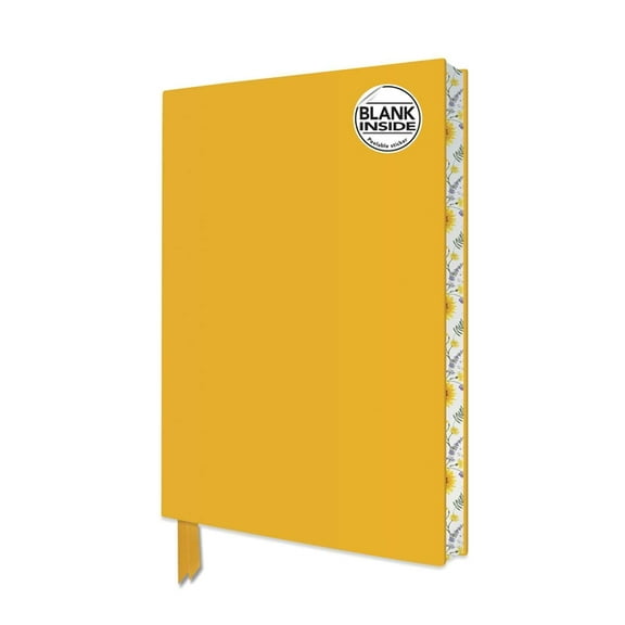 Blank Artisan Notebooks Sunny Yellow Blank Artisan Notebook (Flame Tree Journals), (Hardcover)