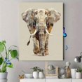 thumbnail image 4 of Qisvanset Geometric Elephant Canvas Wall Art Print, 15.75x11.81 Inches, 4 of 8