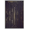 thumbnail image 3 of PixonSign Framed Canvas Print Wall Art Black and Gold Rectangular Maze Pattern Abstract Shapes Illustrations Minimalism Modern Closeup Dramatic Dark for Living Room, Bedroom, Office - 24"x36" White, 3 of 5