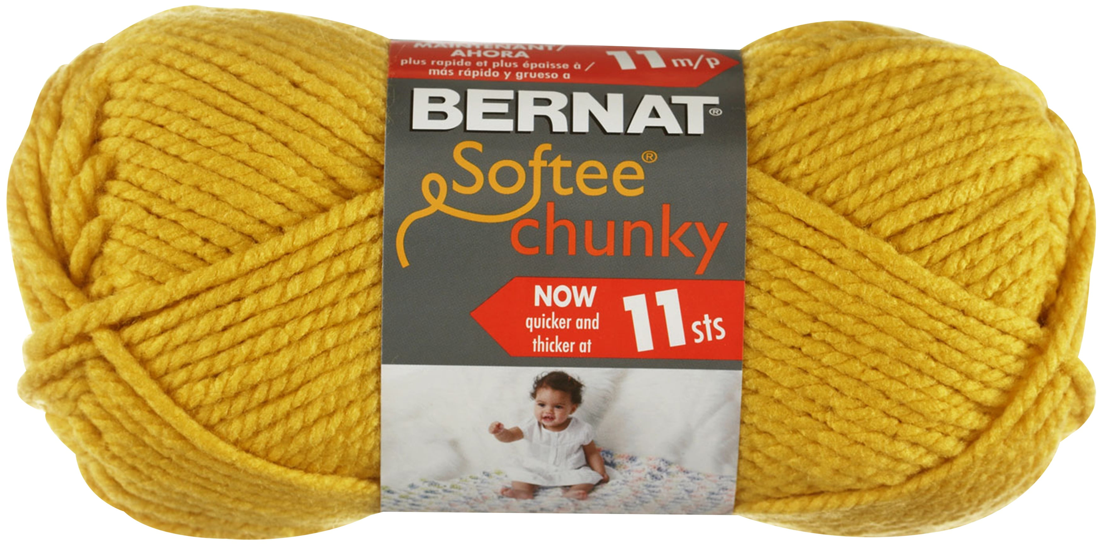 Bernat Softee Chunky Yarn Glowing Gold, Multipack of 12