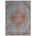 thumbnail image 1 of Trans-Ocean Imports BEA23734204 24 x 35 in. Liora Manne Beaux Circle Medallion Indoor Rug Wilton Woven Rug - Aqua, 1 of 1