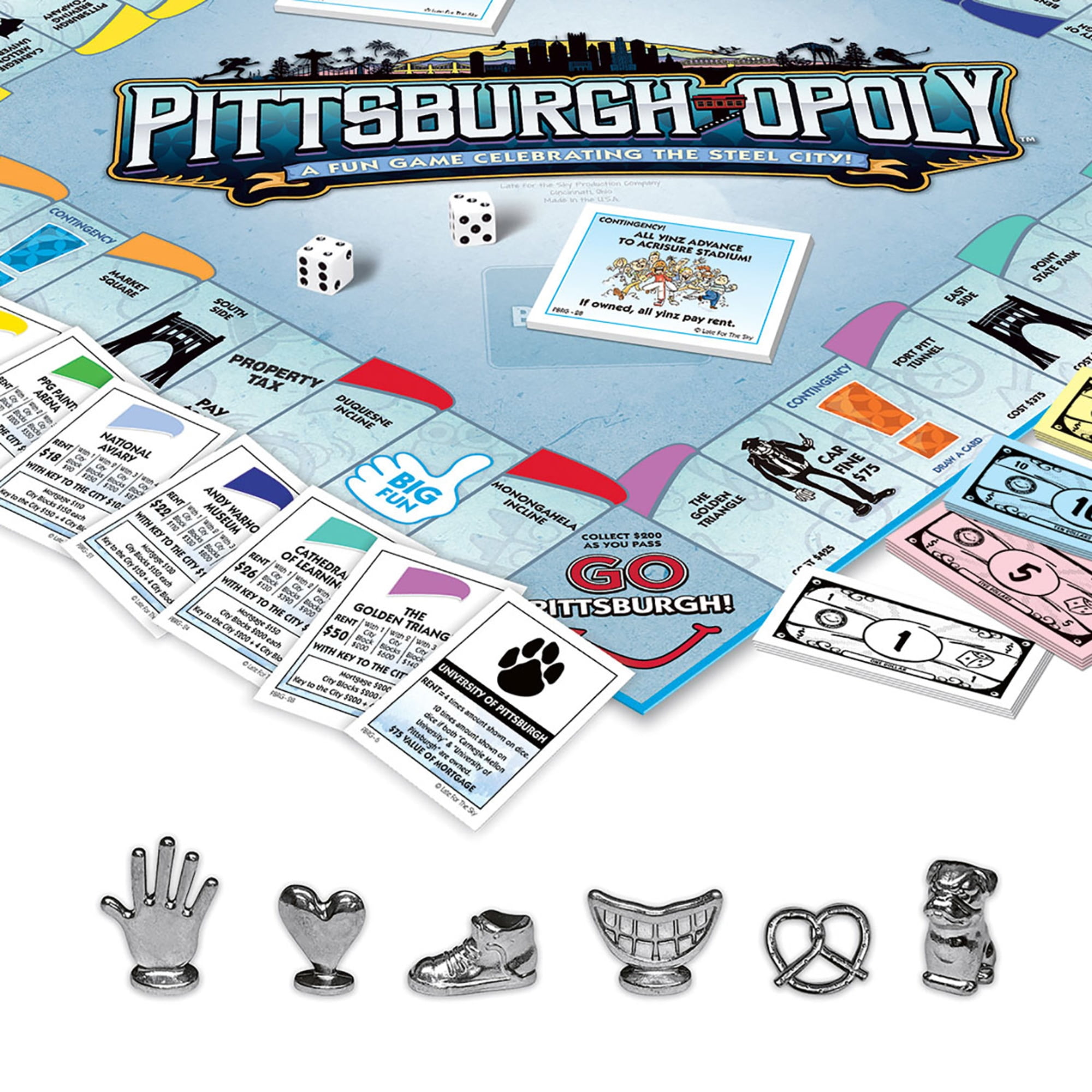 Late for the Sky Pittsburg-Opoly Board Game