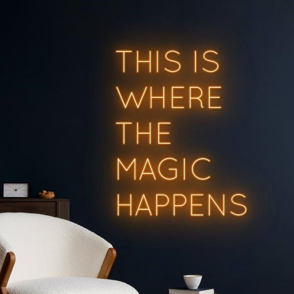 Handmadetneonsign This Is Where The Magic Happens Led Sign, Magic Neon Sign