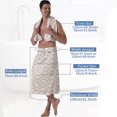 thumbnail image 3 of Colevkie 2 Pieces Bath Wrap Set for Men Bath Towel & Shower Skirt Soft Adjustable Beach Towel Bath Skirt with Pocket Home Use Bathroom Sauna Printed Rhombic Plaid Pattern, 3 of 7