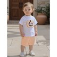 thumbnail image 4 of BemeyourBBs Baby Boys Halloween Outfits Pumpkin Pattern T-Shirt Andplaid Shorts, 4 of 6