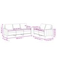 thumbnail image 6 of vidaXL 2 Piece Sofa Set with Cushions Black Faux Leather, 6 of 8