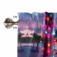 thumbnail image 5 of Christmas Abstract Kitchen Curtains and Valances Set, Flamingo Xmas Tree Gifts Pink Beach Rod Pocket Window Valance 18 Inch Window Curtain Panels for Living Room Bedroom Laundry, 27.5x36in, 3 Pieces, 5 of 7