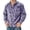 Purple, variant on QHFBli Men's Western Distressed Denim Shirt Casual Slim Fit Button Down Long Sleeve Wash Work Denim Jean Shirt Cardigan