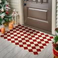 thumbnail image 6 of Christmas Decorations Christmas Checkered Door Mat, Washable Durable Non-Slip Carpet for Front Porch Entryway Christmas Foyer Floor Mats 23.62x15.75 Inch Red, 6 of 6