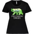 thumbnail image 3 of Inktastic Smoky Mountains, Tennessee- Mountains and Bear Shape Women's Plus Size T-Shirt, 3 of 5