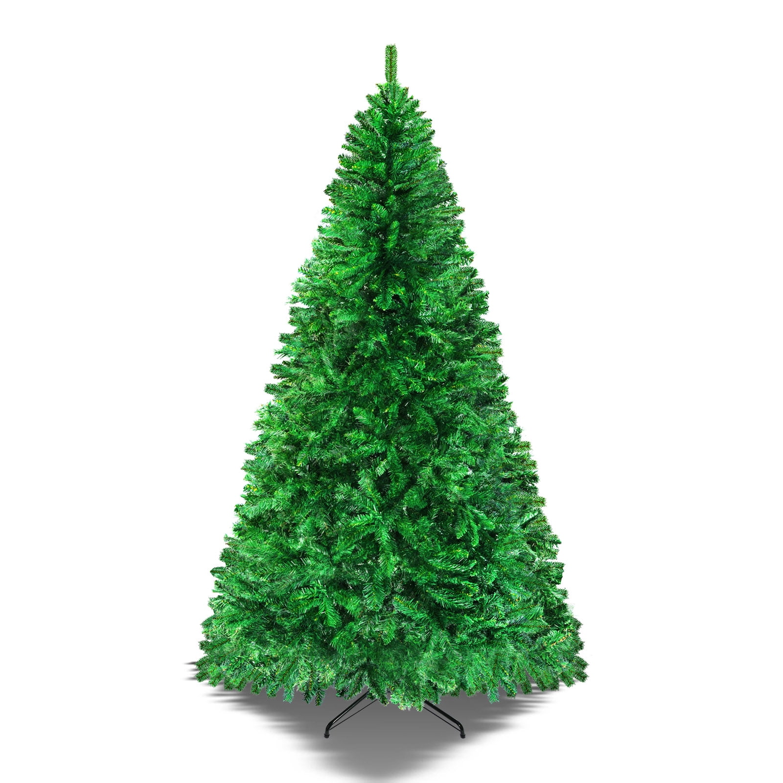Sunrise 4 Sizes Artificial Christmas Tree w/Metal Stand,Easy Assembly, Green (7 Ft)