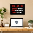 thumbnail image 3 of Black Red and White Motivational CTRL+ALT+DEL Classroom Positive Quotes Inspirational Poster Canvas Prints Wall Art for Office Living Room Home Decorations, 3 of 6