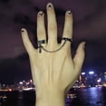 thumbnail image 3 of Anillos de de cadena,Retro punk cruz anillo mano cadena,Ajustable Hombre Plateado Mujer,Anillos de joyería de accesorios de moda para nudillos,Apilable Vintage Girls Sunnimix Anillos de dedo de cadena, 3 of 8