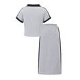 thumbnail image 3 of PureChapter Girls' Clothing Sets Short Sleeve Polo Crop Tops Slit Maxi Skirt Cotton 2 Piece Casual Girls Summer Outfits, 3 of 9