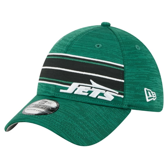 Men's New Era Green New York Jets Stripes 39THIRTY Flex Hat