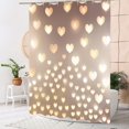 thumbnail image 3 of Valentine''s Day Shower Curtain, Bokeh Heart Wall Glitter Love Theme Romantic Bathroom Curtain Waterproof Fabric Machine Washable with Hooks, 36" Wx72 L, 3 of 6