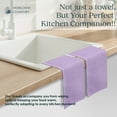 thumbnail image 6 of HEIRLOOM COMFORT 3 Pack 100% Cotton Multi Dual Waffle Weave Kitchen Towels, 16x26 Inch, Super Absorbent, Quick Dry Dishcloth Set, Soft Hand Towels for Cleaning, Durable - Lemon Yellow, Pink, Lavender, 6 of 7