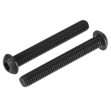 

Uxcell M6x45mm Hex Socket Button Head Bolts Alloy Steel Blackening 50 Pack