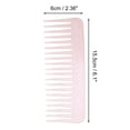 thumbnail image 2 of Unique Bargains 1 Pc Loose Powder Style Wide Tooth Comb for Curly Thin Hair Plastic Clear Pink, 2 of 3