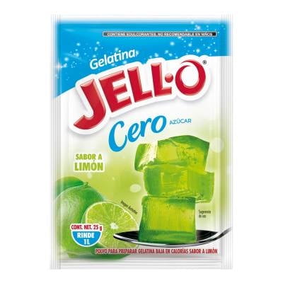 Polvo para preparar gelatina Jello sabor limón cero azúcar 25 g