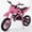 Pink, variant on FONA 49cc 2-Stroke Dirt Bike for Kids 8-12, 25mph Mini Motorcycle with Dual Disc Brakes, Multi terrain tires Tires, Suspension & Soft Seat Black