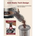 thumbnail image 3 of Tuni G3 64mm Flat Burr Coffee Grinder, 100 Grind Settings Stainless Steel  Electric Espresso Grinder with Single Dose Set | Commercial Grade Precision, Touchscreen | Anti-Static Tech (Silver), 3 of 9