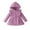 Purple, variant on Odeerbi Infant Girls Winter Trench Coat Jacket Warm Outerwear Woolen Overcoat Fashion Casual Ruffle Long Sleeve Hooded Coat Purple