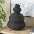 thumbnail image 2 of DecMode 14" Handmade Woven Bubble Black Seagrass Vase with Abstract Bubble Shape, 2 of 9
