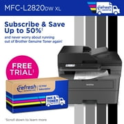 Brother Wireless MFC-L2820DW XL Compact Monochrome All-in-One Laser Printer with Copy, Scan and Fax, up to 4,200 pages? of toner included, Duplex and Mobile Printing