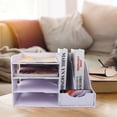 thumbnail image 6 of Raindrops File Book Storage Rack Files Organizer Stand White, 6 of 8