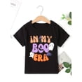 thumbnail image 1 of Halloween T-shirt - halloween gift shirt in my boo era black cat bat spider printed t shirt girls boys summer short sleeve shirt kawaii kids clothes toddler shirt, 1 of 6