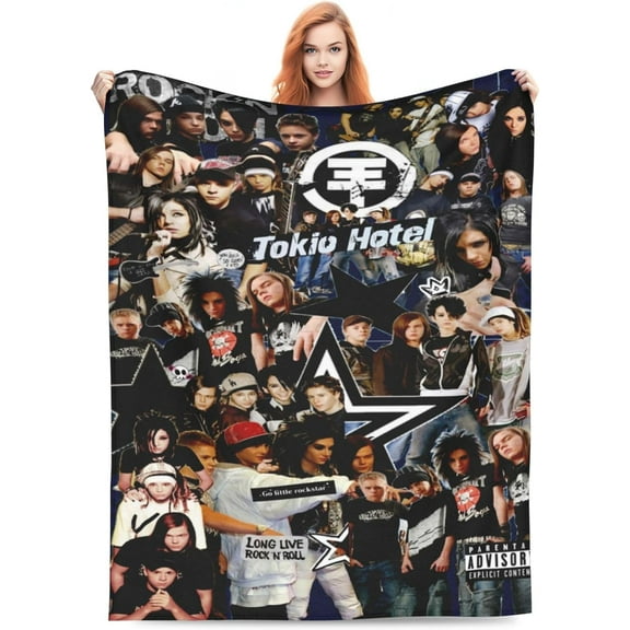 Tokio Music Hotel Blanket Super Soft Flannel Throw Blanket Warm Cozy Fleece Blankets for Sofa Bed Living Room Dorm 40"x30"