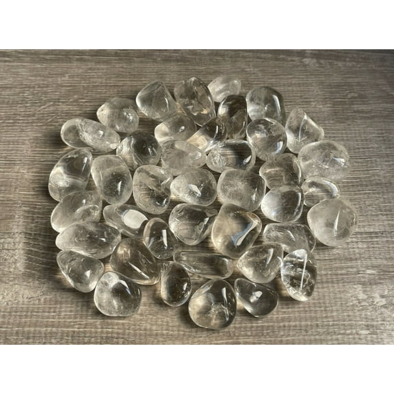 Clear Quartz Tumbled Stones, 0.75"-1.25" Quartz Crystal