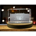 thumbnail image 5 of The White House 3D Engraved Crystal Keepsake Souvenir, 5 of 9