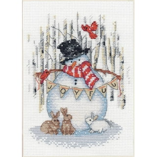 Merry Christmas Cross Stitch Kit Luca-s Christmas Snowman Kids Games Snow  Home Decor Gift Wall Decor Xmas Holiday Counted Cross Stitch Kits 