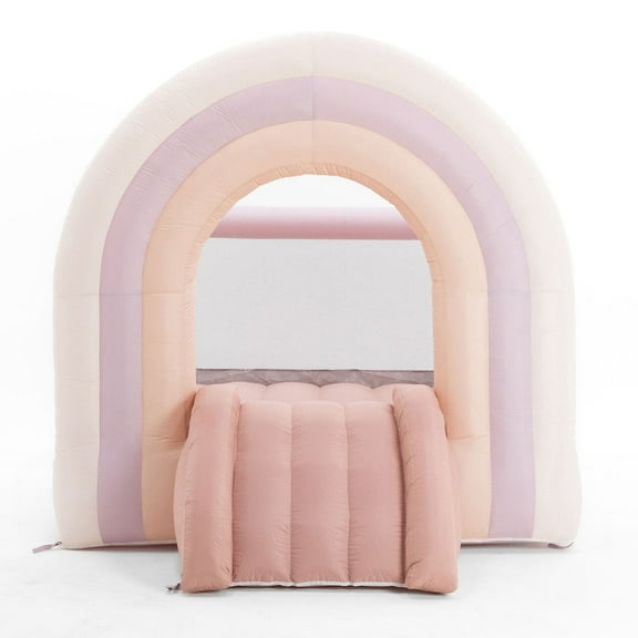 Playsmol Pink Rainbow Bounce House 8x8