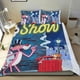 thumbnail image 1 of El Show de la Pantera Rosa Conjunto de sábanas temático, trío de piezas, cómodo y amigable con la piel, diseño único, regalo de decoración para el hogar para familiares, amigos y fans,173cm *218cm, 1 of 6