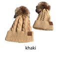 thumbnail image 4 of Minnieouse Gorro de lana con pompón para mujer, sombrero cálido decorativo, transpirable, protección para los oídos de invierno, sombreros femeninos, Sombreros Caqui Minnieouse AP013438-01, 4 of 6