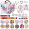 thumbnail image 1 of Cuentas para Pulseras, Sebami Kit para Hacer Pulseras con 4655 Piezas Accesorios, Kit Port&aacute;til de Manualidades,Cuentas para DIY con 3 Niveles de Cajas de Amacenamiento para Ni&ntilde;os, 1 of 7