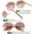 thumbnail image 3 of FEISEDY Classic Womens Elegant Polarized Sunglasses Ladies Wide Square Sunglasses Shades B2683, 3 of 7