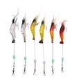 thumbnail image 3 of 6PCS Luminous Fake Wood Shrimp Soft Silicone Lures Artificial Baits with Bead Swivels Hook, 3 of 14