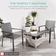 thumbnail image 5 of Juego de 2 sillas de comedor de mimbre para exteriores Best Choice, color marrón, 5 of 7