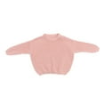 thumbnail image 3 of Toimothcn Casual Infant Toddler Girl's Sweater Long Sleeve Crew Neck Simple Solid Color Knit Sweaters Warm Soft Loose Fit Pullover Knitted Sweater Comfy Girl's Clothing, 3 of 5