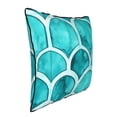 thumbnail image 3 of Velvet Rimmed Pillowcase Is Not Easy To Open Line Deformation Invisible Zipper Opening And Closing Only Pillowcase Does Not Contain Pillow Core Turquoise Moroccan Trellis Hand-Drawn Sketch_2 20"X20", 3 of 8